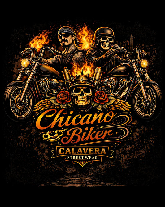 T-SHIRT Chicano Biker – Calavera Edition