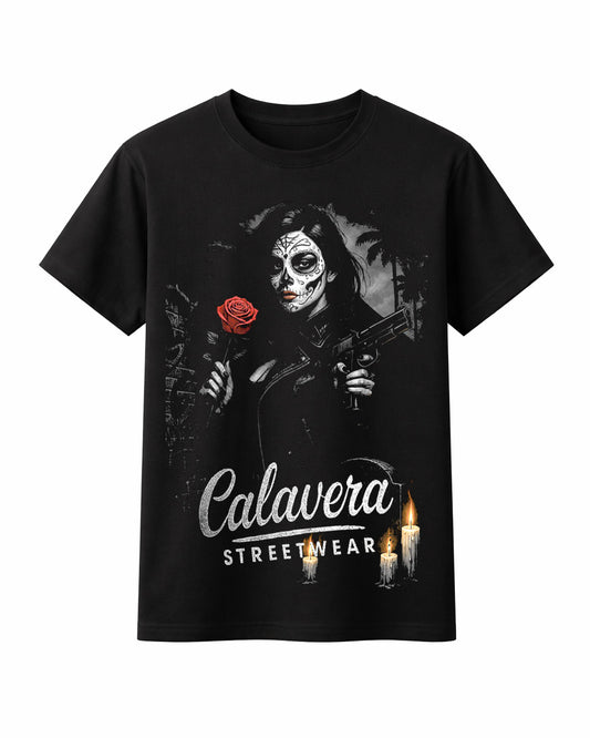 T-SHIRT Rose & Shadow Calavera