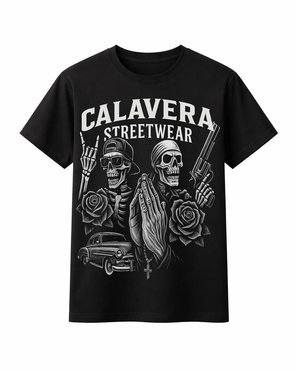T-SHIRT Street Prayer Calavera
