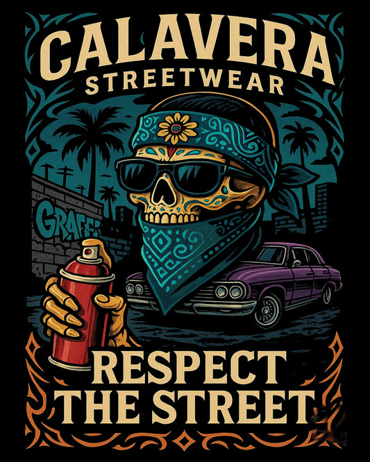 T-SHIRT Respect The Street – Calavera
