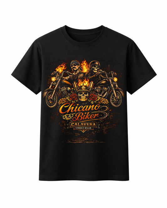 T-SHIRT Chicano Biker – Calavera Edition