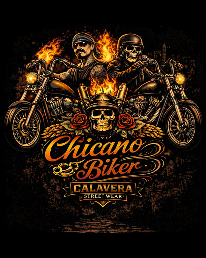T-SHIRT Chicano Biker – Calavera Edition