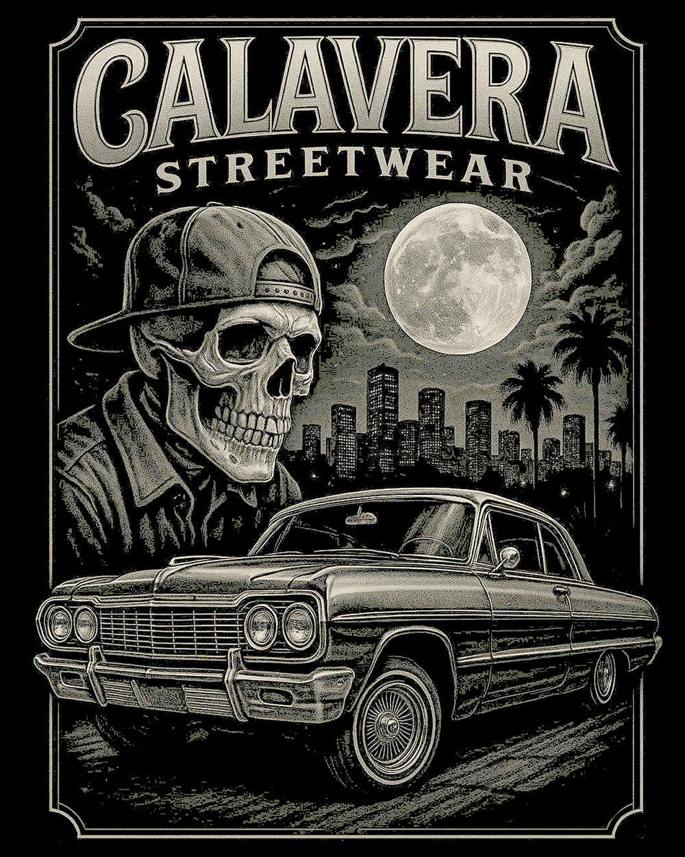 T-SHIRT Moonlight Lowrider – Calavera