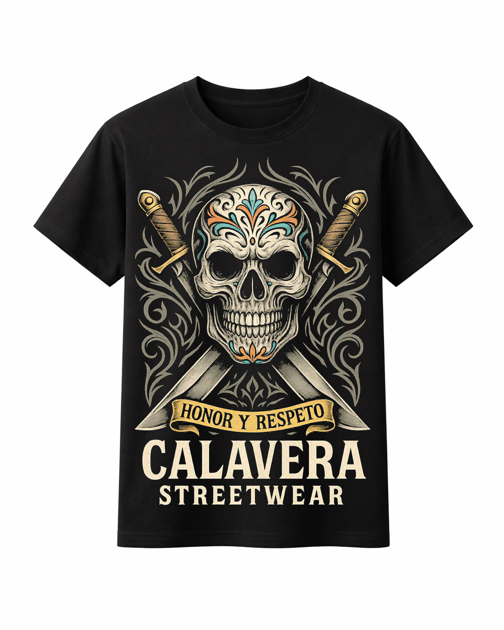 T-SHIRT Honor y Respeto – Calavera