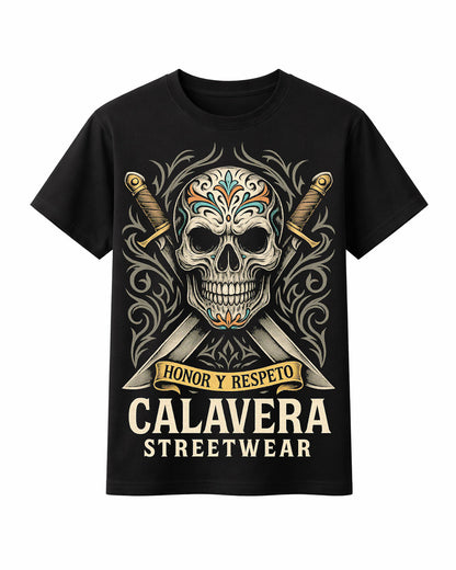 T-SHIRT Honor y Respeto – Calavera