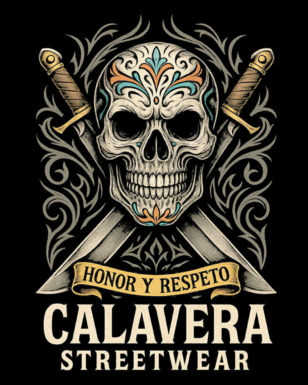 T-SHIRT Honor y Respeto – Calavera